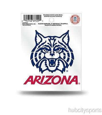 Arizona Wildcats Logo Static Cling Sticker NEW!! Window or Car! NCAA