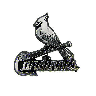 St. Louis Cardinals Logo 3D Chrome Auto Decal Sticker NEW! Truck or Car