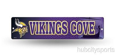 Minnesota Vikings Street Sign NEW! 4"X16" "Vikings Cove" Man Cave NFL