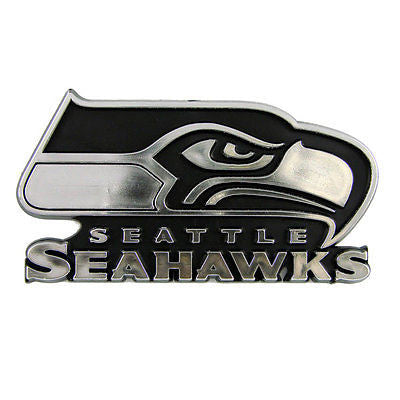 Seattle Seahawks Silver Auto Emblem NEW!