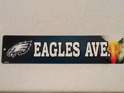 Philadelphia Eagles Street Sign NEW! 4"X16" "Eagles Ave." Man Cave NFL NEW!