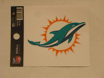 Miami Dolphins New Logo Static Cling Sticker NEW!! Window or Car! Reusable
