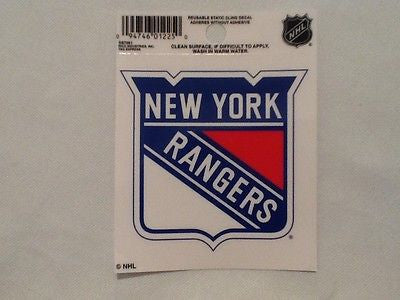 New York Rangers Static Cling Sticker Decal NEW!! Window or Car!