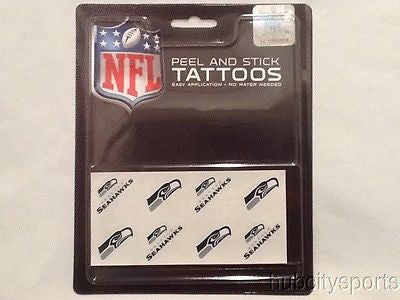 Seatttle Seahawks Peel and Stick Tattoos NEW!! Free Shipping NFL