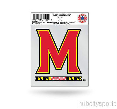 Maryland Terrapins Logo Static Cling Sticker NEW!! Window or Car! NCAA