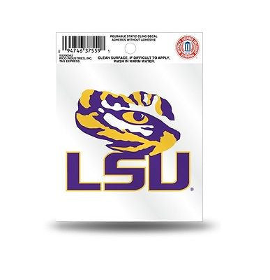 LSU Tigers Logo Static Cling Sticker NEW!! Window or Car! NCAA SEC ...