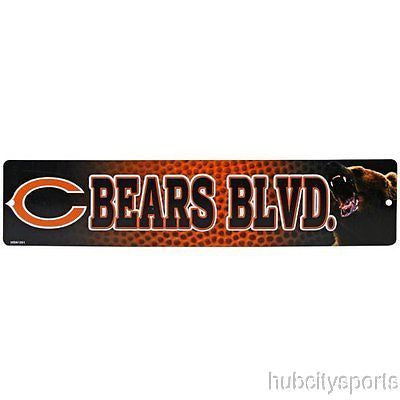 Chicago Bears Street Sign NEW! 4"X16" "Bears Blvd." Man Cave NFL NEW!