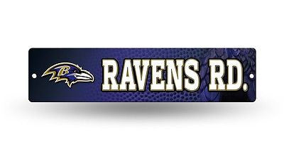 Baltimore Ravens Street Sign NEW!!! 4"X16" "Ravens Rd." Man Cave NFL