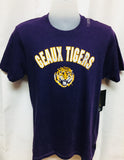 LSU Tigers Retro Helmet Logo Purple Shirt Sizes S-2XL Free Ship "Geaux Tigers"