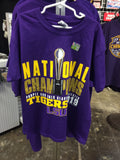 LSU Tigers 2019 National Champions Purple Youth Shirt Sizes S-XL Trophy