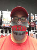 Louisiana Ragin Cajuns Gray Fan Mask One Size Fits Most NEW!