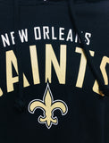 New Orleans Saints Logo Black Hoodie Sweatshirt '47 Size S-2XL Outrush Headline