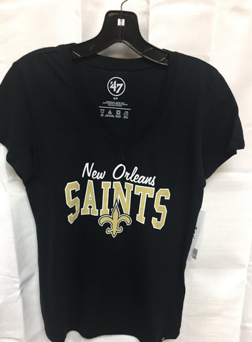 New Orleans Saints V-Neck Womens Shirt '47 Cotton