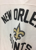 New Orleans Saints Womens Shirt '47 White Wash Bling Rhinestones