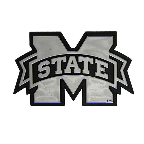 Mississippi State Bulldogs Logo 3D Chrome Auto Decal Sticker NEW! Truck or Car