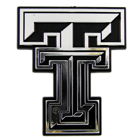 Texas Tech Red Raiders Logo 3D Chrome Auto Decal Sticker NEW! Truck or Car