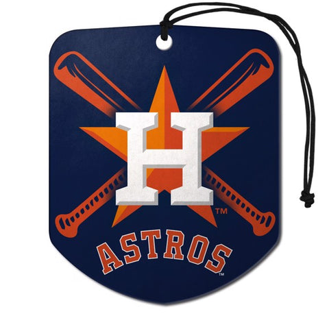 Houston Astros Air Freshener Fresh Scent 2 Pack Car Truck NEW 3x3 Inches