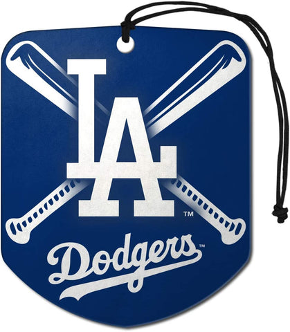 Los Angeles Dodgers Air Freshener Fresh Scent 2 Pack Car Truck NEW 3x3 Inches