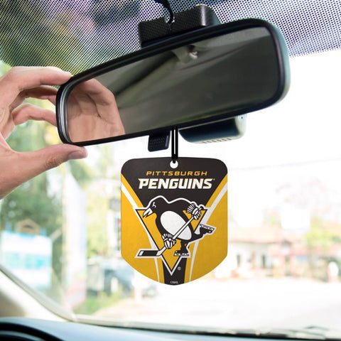 Pittsburgh Penguins Air Freshener Fresh Scent 2 Pack Car Truck NEW 3x3 Inches