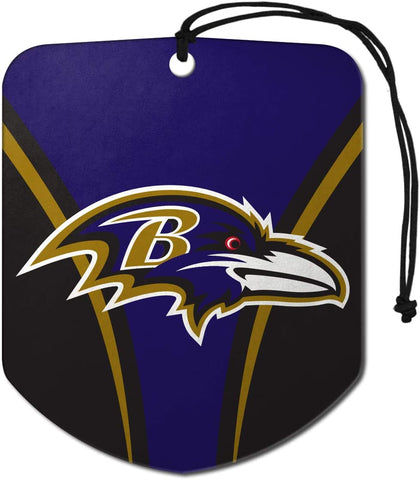 Baltimore Ravens Air Freshener Fresh Scent 2 Pack Car Truck NEW 3x3 Inches