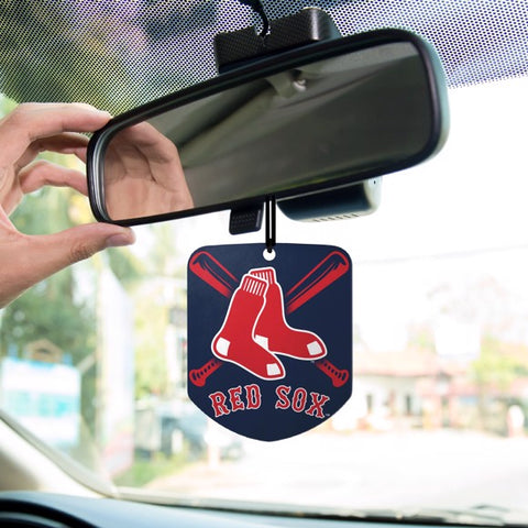 Boston Red Sox Air Freshener Fresh Scent 2 Pack Car Truck NEW 3x3 Inches