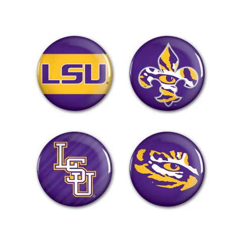LSU Tigers Team Button Set NEW Free Shipping 1.25 Inches Wincraft