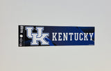 Kentucky Wildcats Bumper Sticker NEW!! 3x11 Inches Free Shipping! Rico