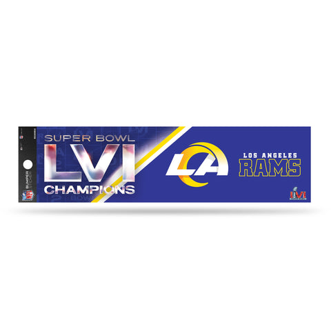 Los Angeles Rams Super Bowl LVI Champions Bumper Sticker NEW 3x11 Inches