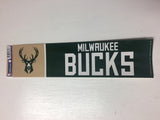 Milwaukee Bucks Bumper Sticker NEW!! 3 x 11 Inches Free Shipping! Wincraft