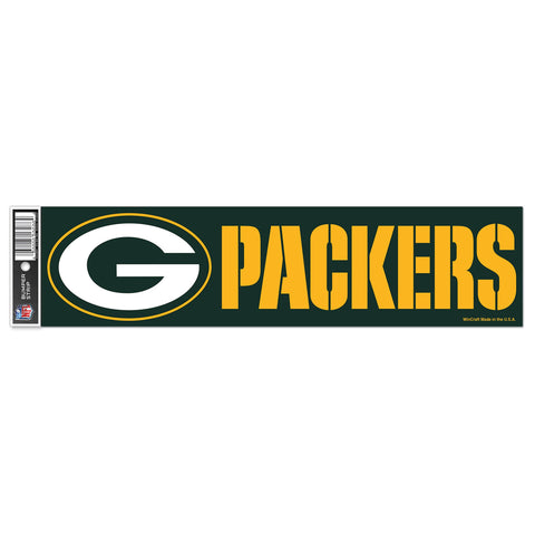 Green Bay Packers Bumper Sticker Green NEW!! 3 x 11 Inches Free Shipping! Wincraft