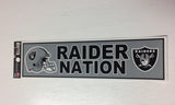 Oakland Raiders Raider Nation Bumper Sticker NEW!! 3 x 11 Inches Free Shipping!