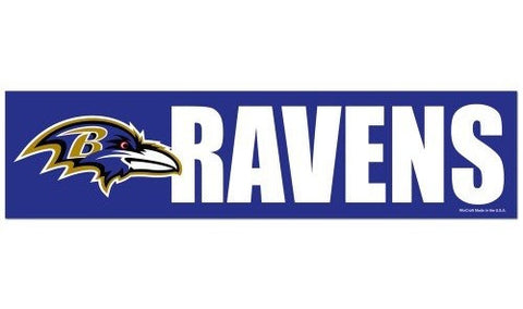 Baltimore Ravens Bumper Sticker NEW!! 3 x 11 Inches Free Shipping! Wincraft