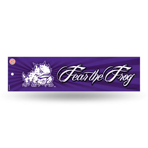 TCU Horned Frogs Bumper Sticker NEW!! 3x11 Inches Free Shipping! Rico