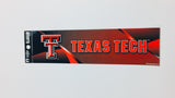 Texas Tech Red Raiders Bumper Sticker NEW!! 3x11 Inches Free Shipping! Rico