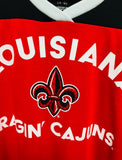 Louisiana Ragin Cajuns Girls Youth Red Shirt Sizes XS-XL Rhinestones