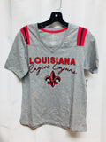 Louisiana Ragin Cajuns Womens Gray Shirt Sizes S-2XL Stripes The City