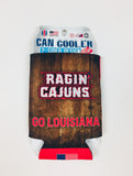 Louisiana Ragin Cajuns Can Koozie Holder Free Shipping! NEW! Collapsible Wood Evolution