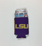 LSU Tigers Purple and Gold Can Koozie Holder Free Shipping! NEW! Collapsible