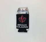 Louisiana Ragin Cajuns "Geaux Cajuns" Can Koozie Holder Free Shipping! NEW! Collapsible
