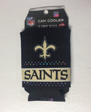 New Orleans Saints *Bling* Can Koozie Holder Free Shipping! NEW! Collapsible