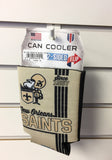 New Orleans Saints Sir Saint Logo Can Koozie Holder Free Shipping! NEW! Collapsible
