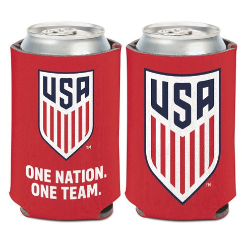 USA Soccer Can Koozie Holder ONE NATION Free Shipping! NEW! Collapsible