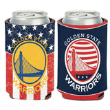 Golden State Warriors Patriotic Can Koozie Holder Free Shipping! NEW! Collapsible