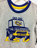 LSU Tigers Toddler Gray Jeep Shirt Sizes 2T-5T Free Shipping Colosseum
