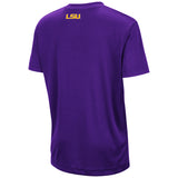 LSU Tigers Purple Youth Polyester Shirt Sizes XS-XL Bars Design Free Shipping