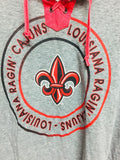 Louisiana Ragin Cajuns Womens Gray Long Sleeve Shirt Sizes S-2XL Stripes Carrie