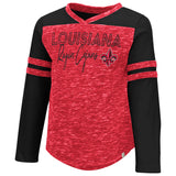 Louisiana Ragin Cajuns Girls Toddler Red Long Sleeve Shirt Sizes 2T-5T Pipsqueak