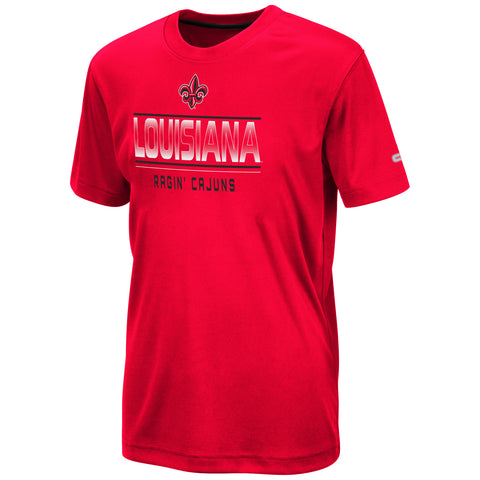 Louisiana Ragin Cajuns Youth Polyester Red Shirt Sizes XS-XL Bars Free Shipping