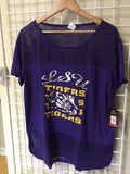 LSU Tigers Womens Shirt Purple Mesh Free Shipping!