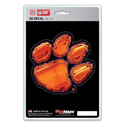 Wincraft NCAA Clemson Tigers 4x4 Inch Perfect Cut Decal - White, Team Color